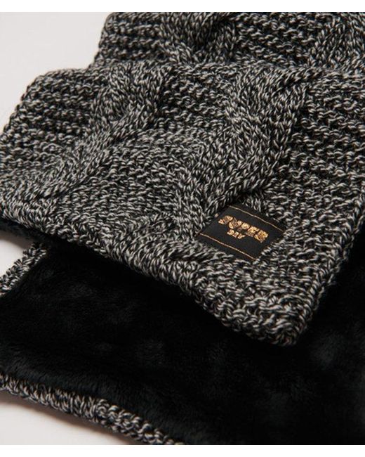 Superdry Gray & Co Cable Knit Scarf