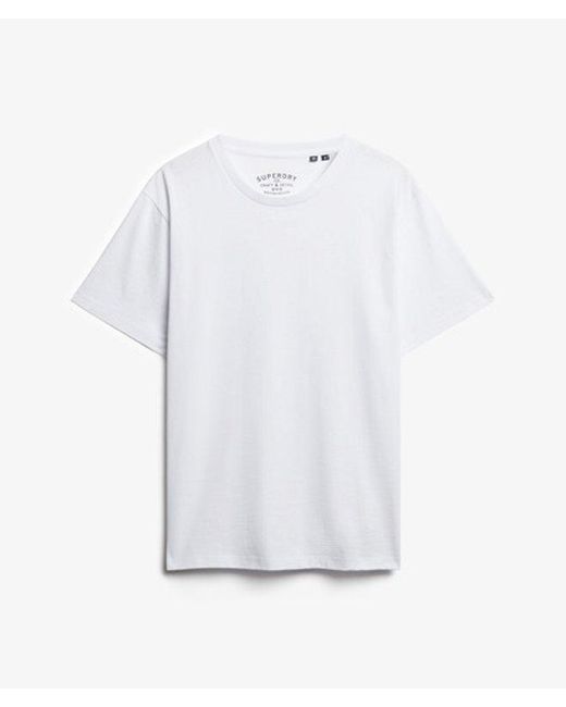 Superdry White Oversized Essentials Relaxed T-shirt