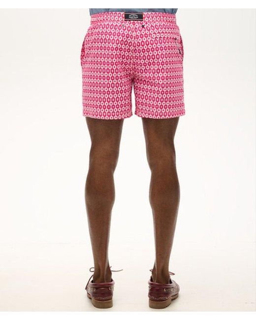 Short de bain recyclé imprimé longueur 38 cm Superdry pour homme en coloris Pink