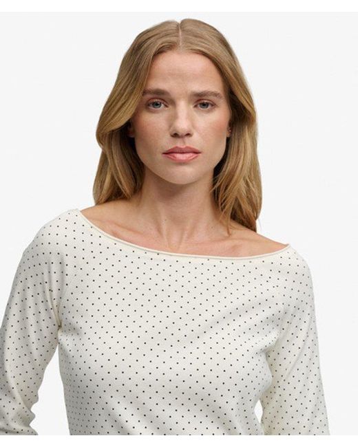 Superdry White & Co Bardot Off Shoulder Top