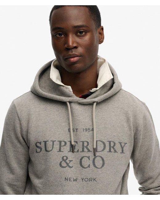 Superdry Gray & Co 1954 Company Relaxed Hoodie for men