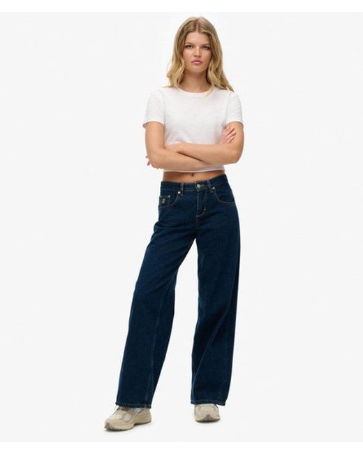 Superdry Blue & Co Cult Mid Rise baggy Jeans