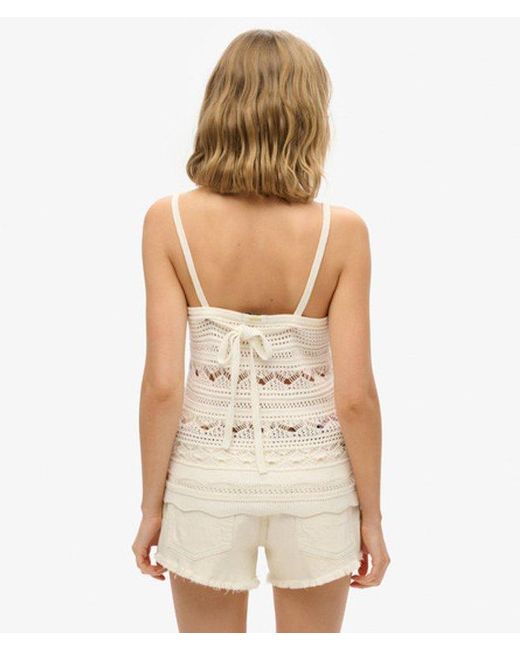 Superdry Natural & Co Crochet Cami Top
