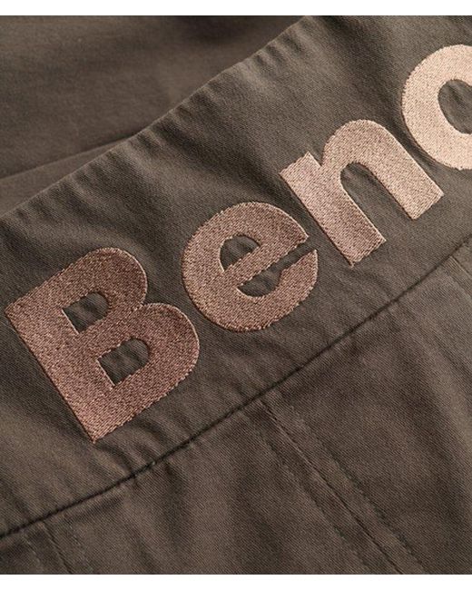 Superdry Gray Bench X & Co Bench Logo Pleated Twill Mini Skirt