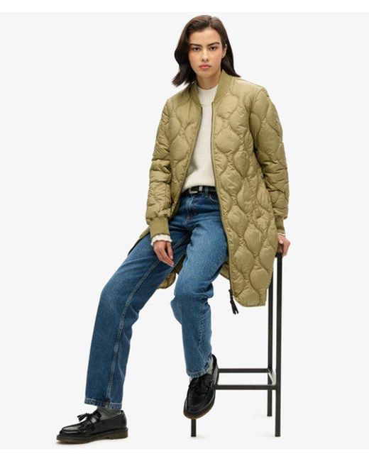 Superdry Green Studios Long Liner Coat