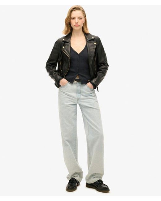Superdry Black & Co Essential Button Through Long Sleeve Top