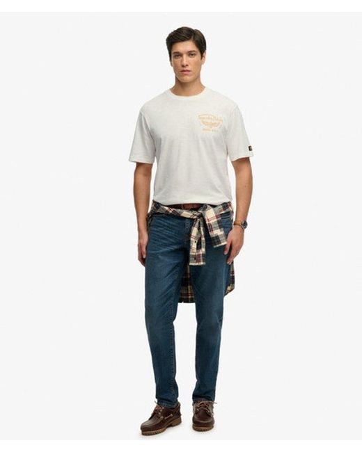 Superdry White & Co Heritage Biker Loose T-shirt for men