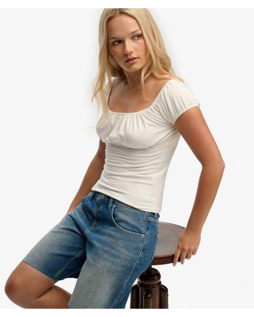Superdry White & Co Athletic Essentials Ruched Top