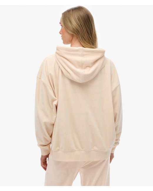 Superdry Natural & Co Country Club Velour Zip Hoodie