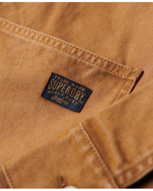 Superdry Brown Canvas Chore Jacket
