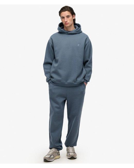 Superdry Blue Blank Oversized Hoodie for men
