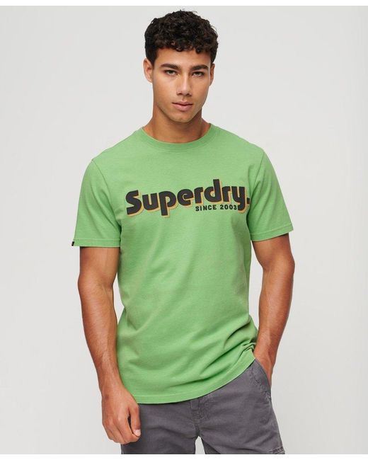 Superdry Terrain Logo Print Relaxed Fit T-shirt in Green for Men | Lyst