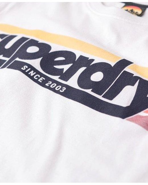 Superdry Gestreept Terrain T-shirt Met Logo in het White voor heren