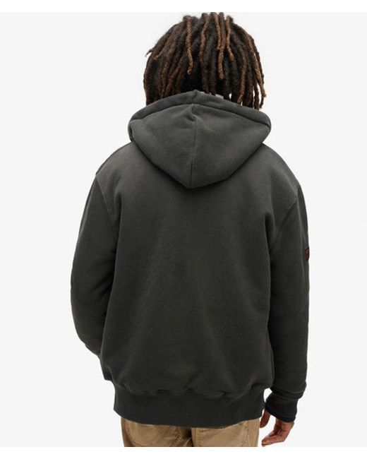 Superdry Black & Co Borg Lined Zip Hoodie for men
