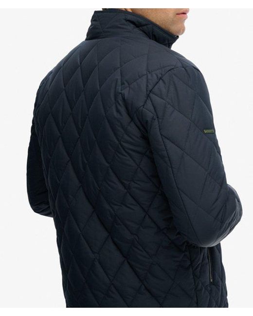 Superdry Blue Quilted Estate Country Jacket for men