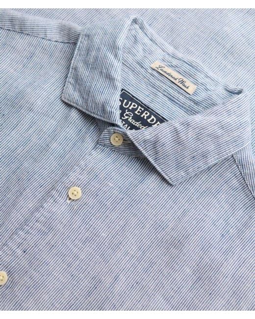 Superdry Gray & Co Riviera Short Sleeve Linen Shirt for men