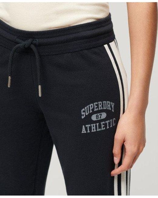 Superdry Blue Athletic Essentials Stripe Flare jogger
