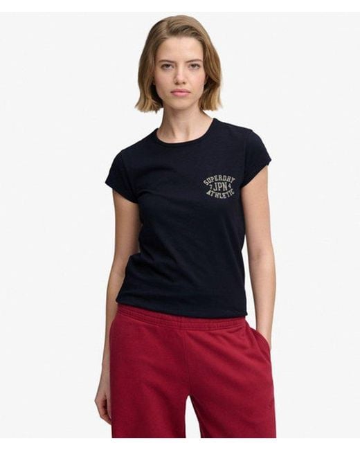 Superdry Blue Athletic Essential Slub T-Shirt
