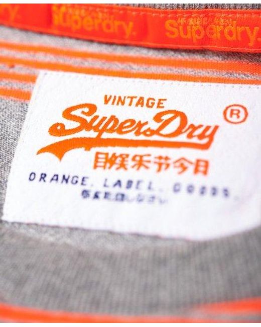 Superdry Gray Label Eddisford Stripe T-Shirt for men