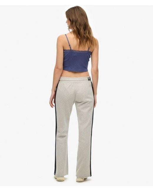 Superdry Blue & Co Athletic Essentials Stripe Flare joggers