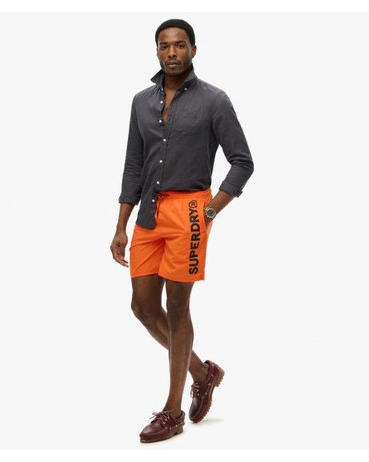 Superdry Orange & Co Sport Graphic 17-inch Swim Shorts for men