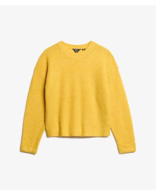 Superdry Yellow & Co Brushed Crew Neck Jumper