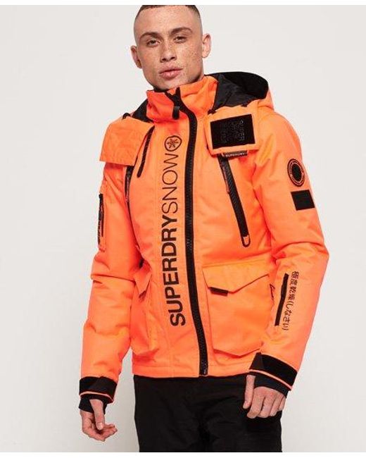Superdry Orange Ultimate Snow Rescue Jacket Hyper for men
