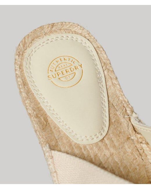 Superdry Metallic & Co Espadrille Cross Strap Sliders