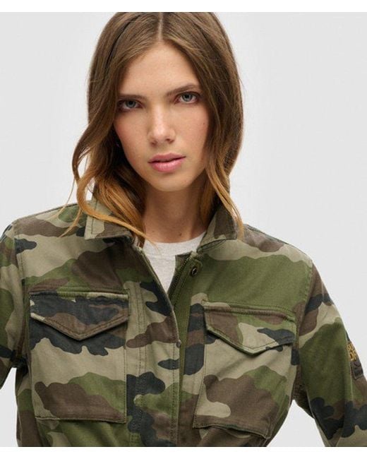 Superdry Green & Co Embroidered M65 Military Jacket