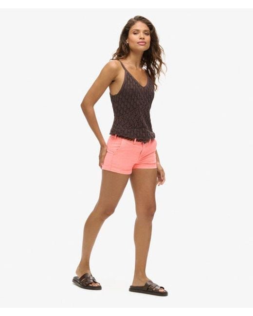 Superdry Pink & Co Chino Hot Shorts