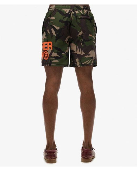 Superdry Green & Co Sportswear Logo 17-inch Swim Shorts for men