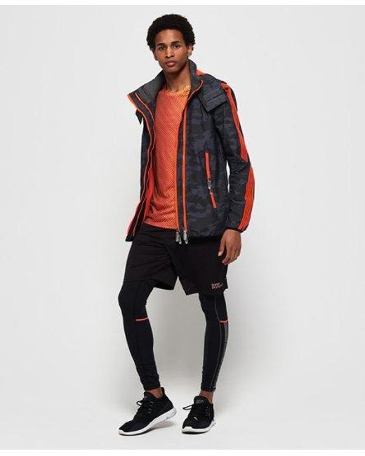 Superdry Blue Technical Camo Sd-Windsprinter Jacket Mega Grit/Fluro for men