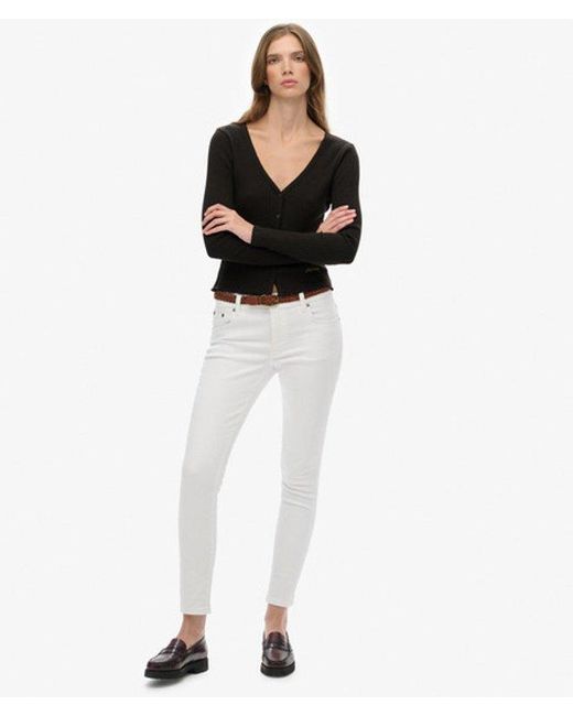 Superdry Black & Co Essential Button Through Long Sleeve Top
