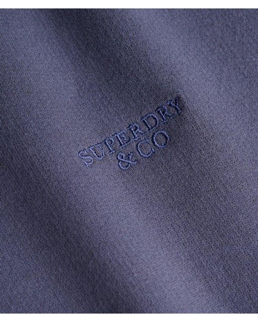 Superdry Blue & Co Essential Stacked Logo Crew Sweatshirt for men