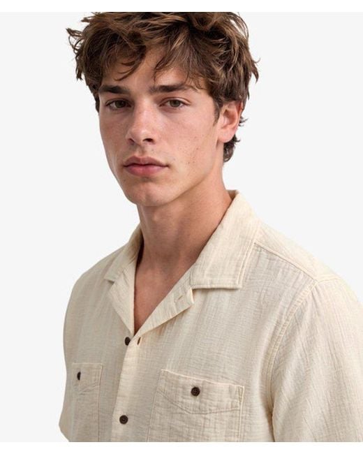 Superdry Natural & Co The Merchant Store - Textured Short Sleeve Shirt for men