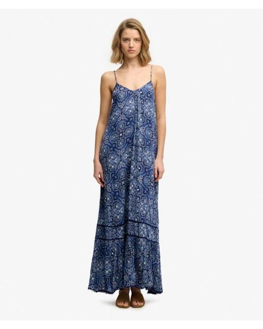Superdry Blue & Co Cami Maxi Dress