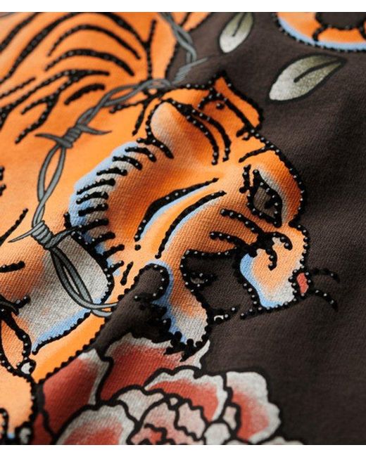 Superdry Gray & Co Tattoo Graphic Loose Fit T-shirt for men