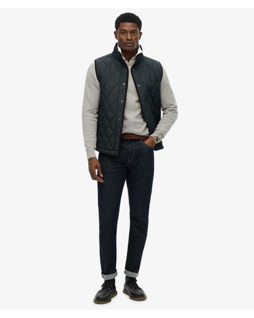 Superdry Blue & Co Quilted Estate Gilet for men