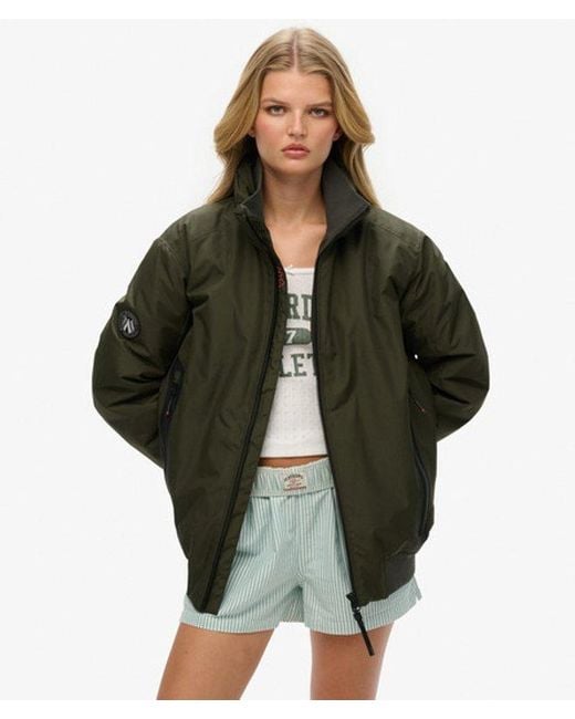 Superdry Green Oversized City Harrington Jacket