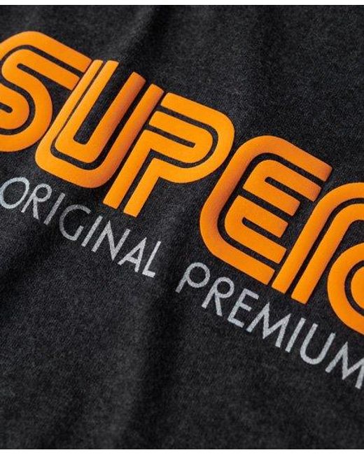 Superdry Gray Retro Repeat T-shirt for men