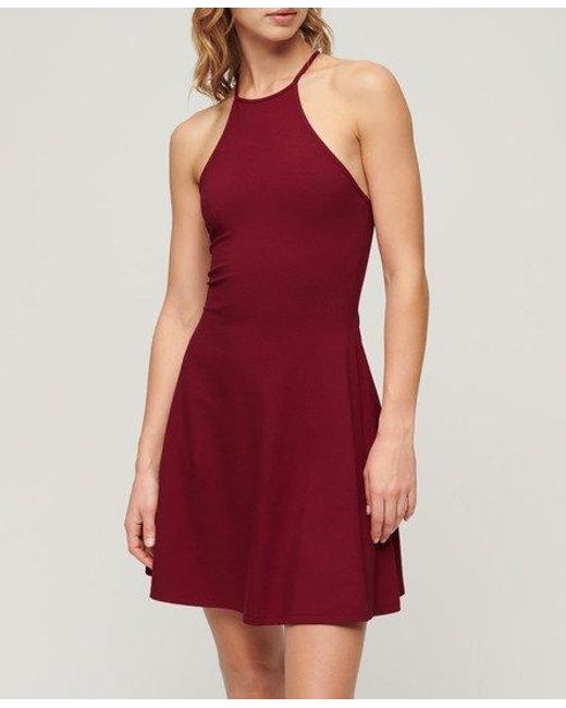 Superdry Red Mini Jersey Fit-and-flare Dress