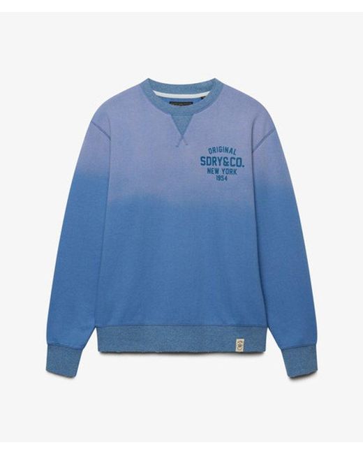 Superdry Blue & Co Block Text Crew Neck Sweatshirt for men