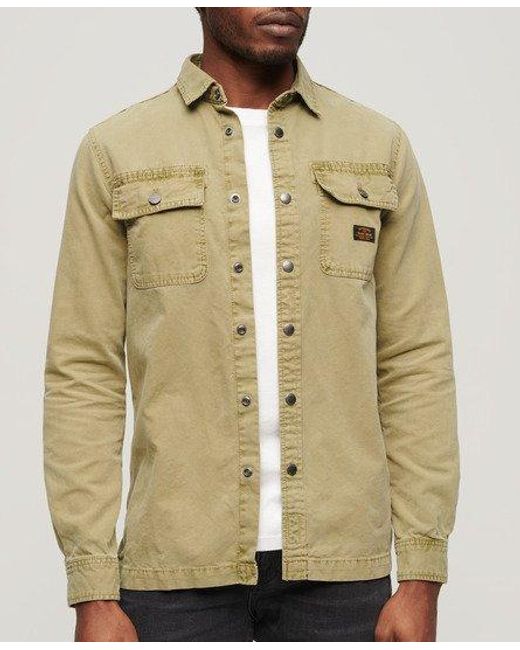Superdry Natural Organic Cotton Canvas Workwear Overshirt for men