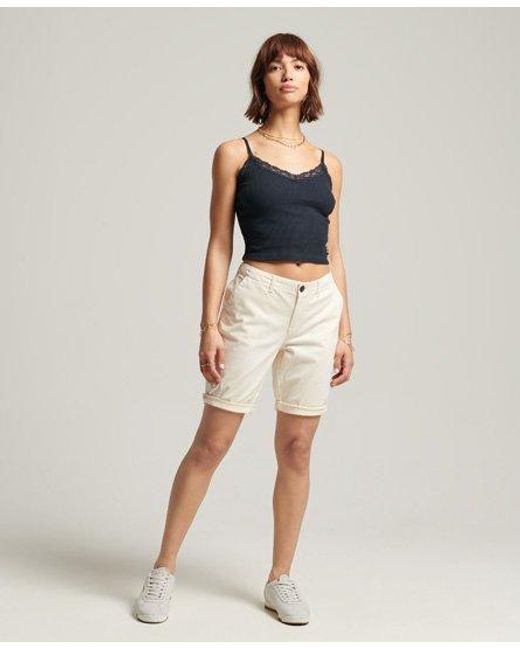 Superdry City Chino Shorts in Cream 