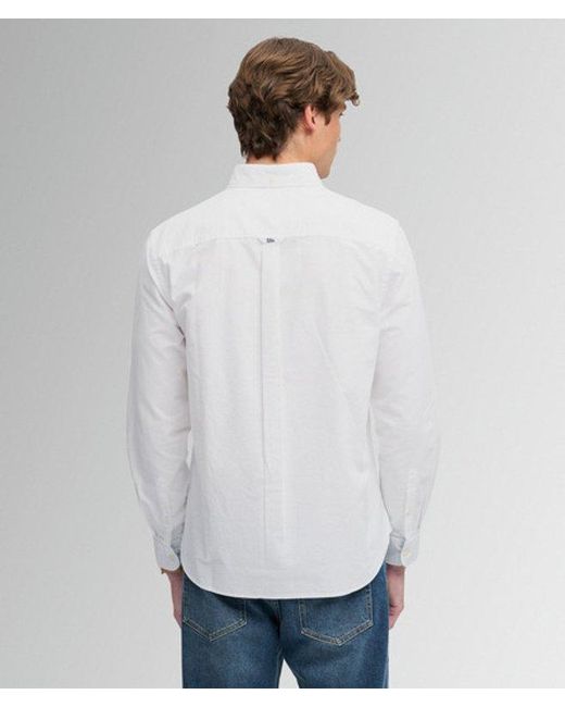 Superdry White & Co Preppy Oxford Long Sleeve Shirt for men