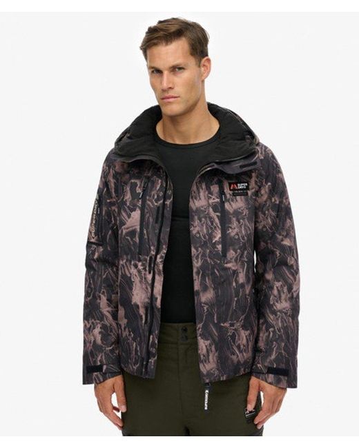 Superdry Black & Co Hooded Ski Shell Jacket for men