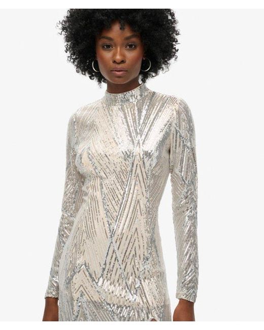 Superdry White & Co Open Back Long-sleeved Midi Dress