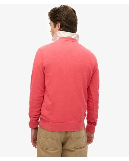 Superdry Red Lo-Fi Outdoors Relaxed Crew Sweatshirt for men
