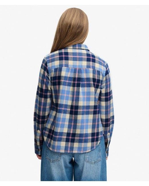 Superdry Blue Lumberjack Check Flannel Shirt