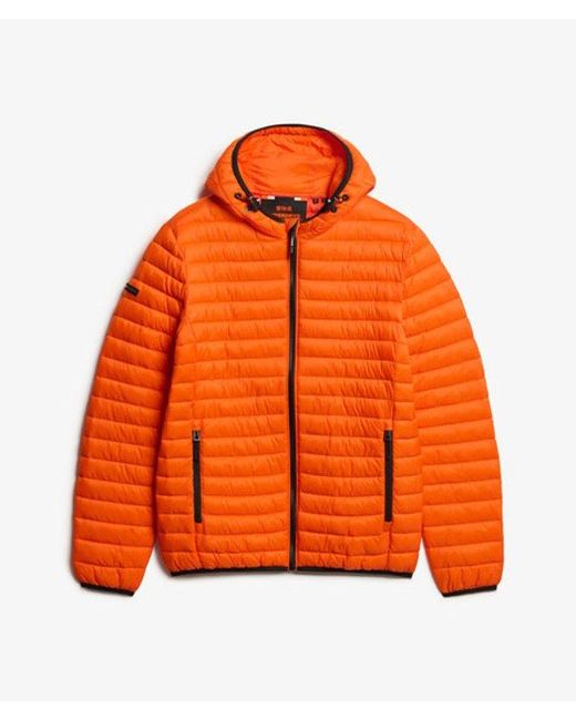 Superdry Orange Hooded Fuji Lite Jacket for men